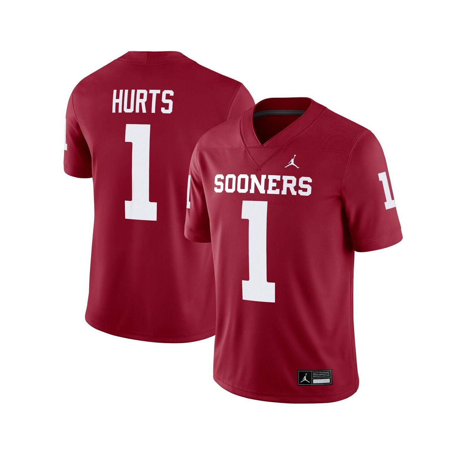 Men's Jalen Hurts Crimson Oklahoma Sooners Alumni Player Game Jersey