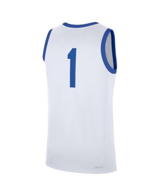 Men's 1 White Kentucky Wildcats Home Replica Jersey