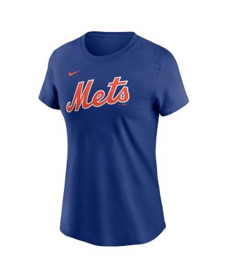 Women's Francisco Lindor Royal New York Mets Fuse Name Number T-Shirt