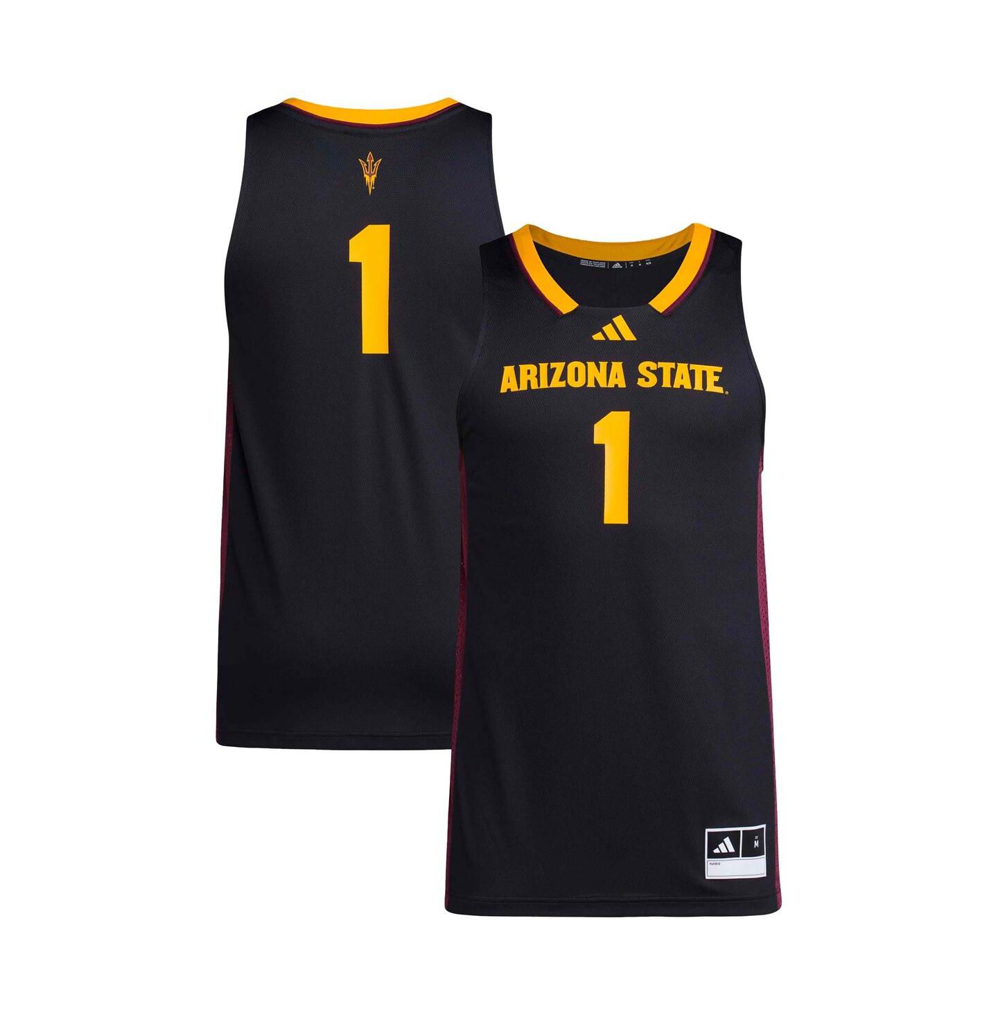Мужской топ adidas 1 Black Arizona State Sun Devils Replica Swingman Jersey — фото 1