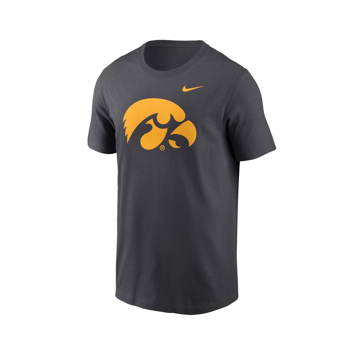 Men's Anthracite Iowa Hawkeyes Primetime Evergreen Logo T-Shirt