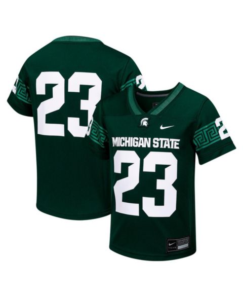 Топ Nike 23 Green Michigan State Spartans Untouchable Football Jersey для мальчиков