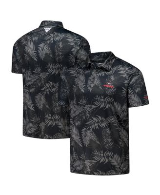 Columbia - Men's Black Georgia Bulldogs PFG Super Terminal Tackle Omni-Shade Bangalows Polo
