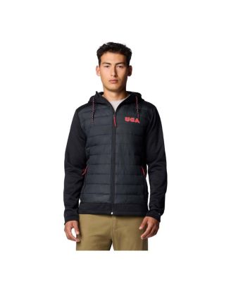 Columbia - Men's Black Georgia Bulldogs Out-Shield Hybrid Full-Zip Hoodie Jacket
