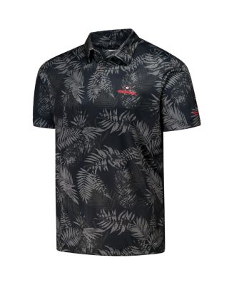 Men's Black Georgia Bulldogs PFG Super Terminal Tackle Omni-Shade Bangalows Polo