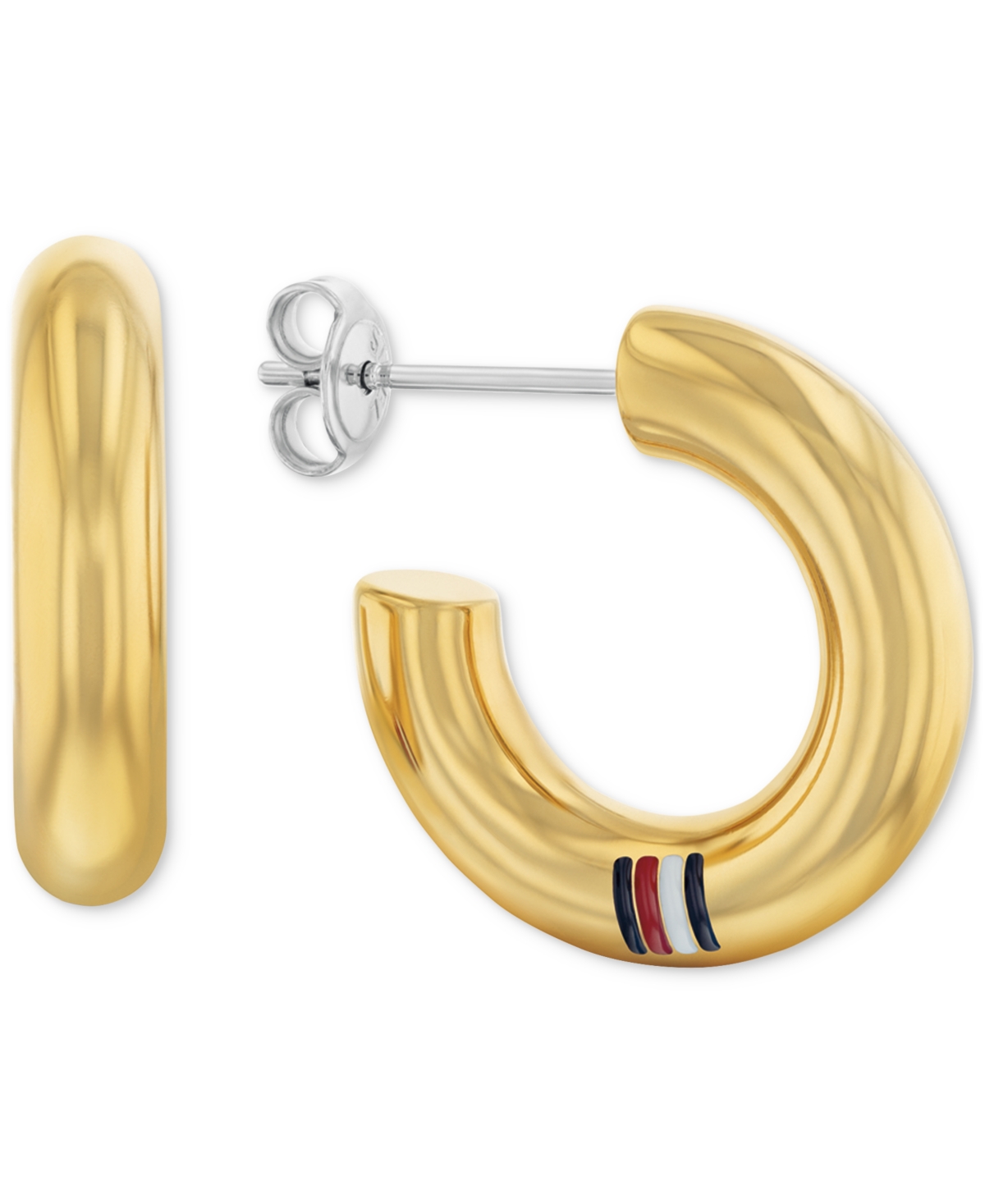 Circle Small Hoop Earrings, 0.86" - Gold