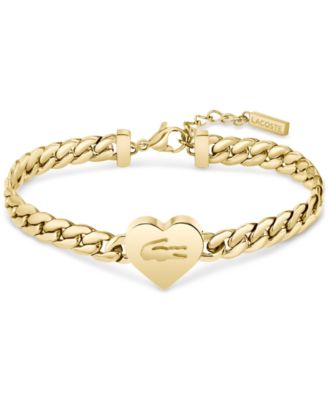 Lacoste - Gold-Tone Love My Croc Heart Bracelet