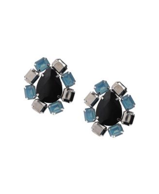 Crystal Pear Stud Earrings