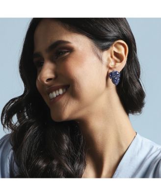 Crystal Leaf Stud Earrings