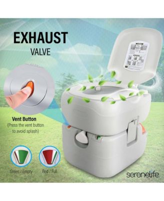 Outdoor Portable Toilet With Carry Bag & Waste Level Indicator