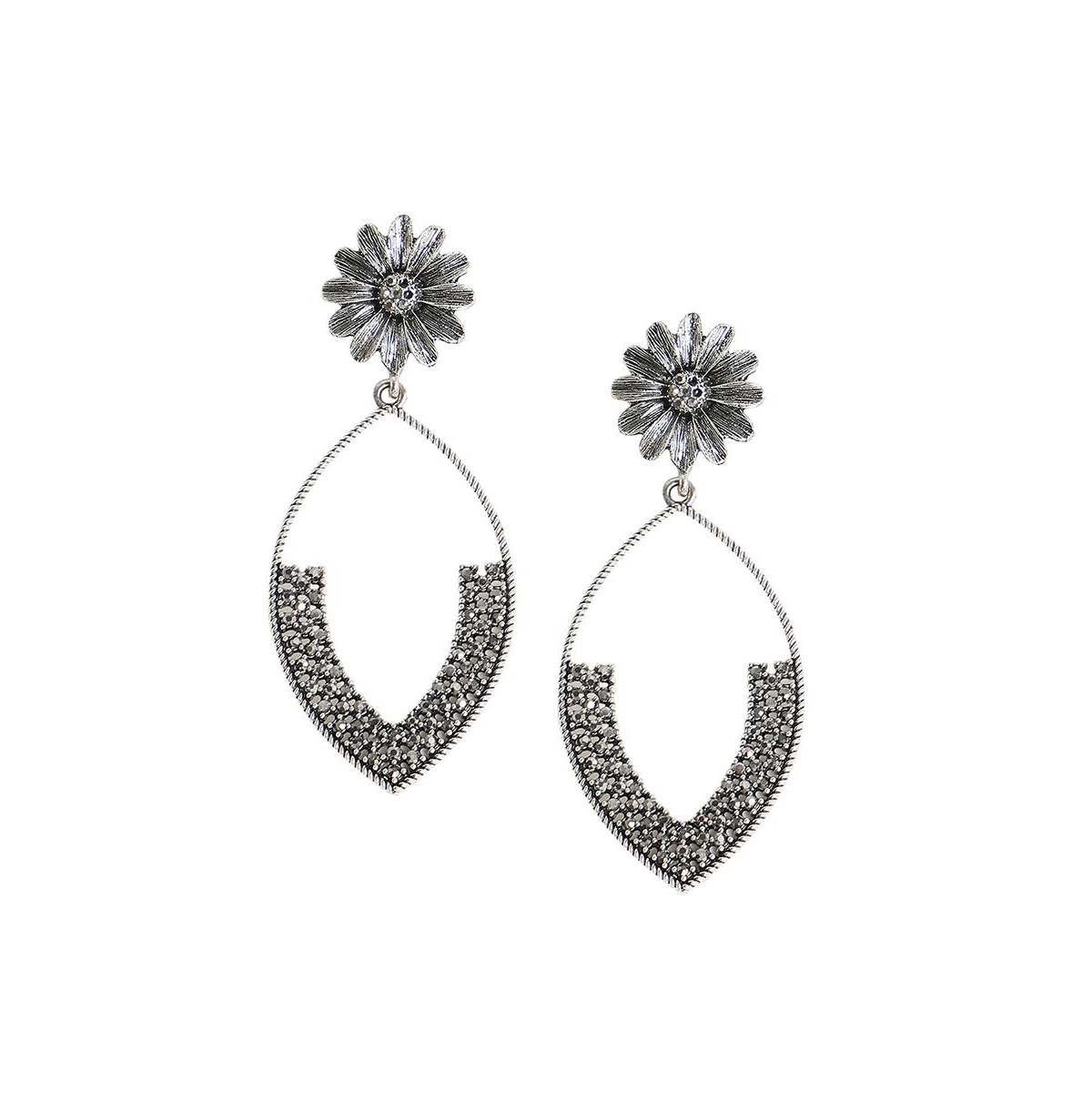 Sohi Party Drop Earrings In Silver