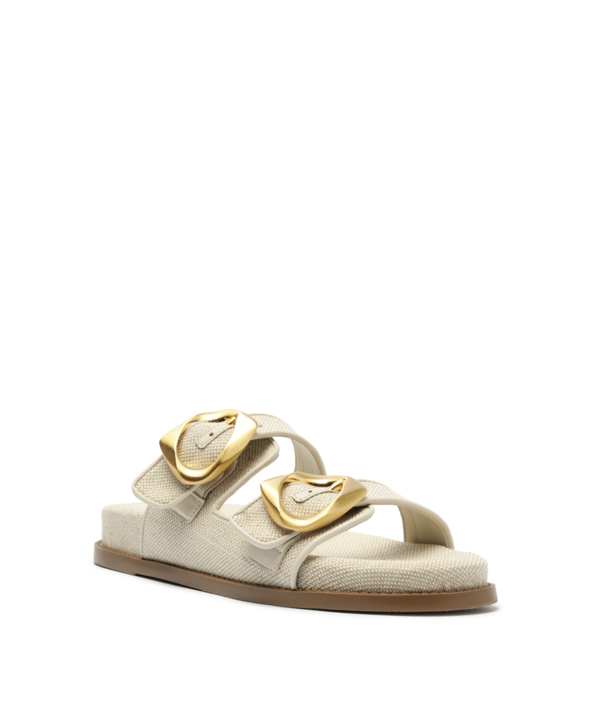 Shop Schutz Women's Olga Sporty Round Toe Flat Sandals In Beige