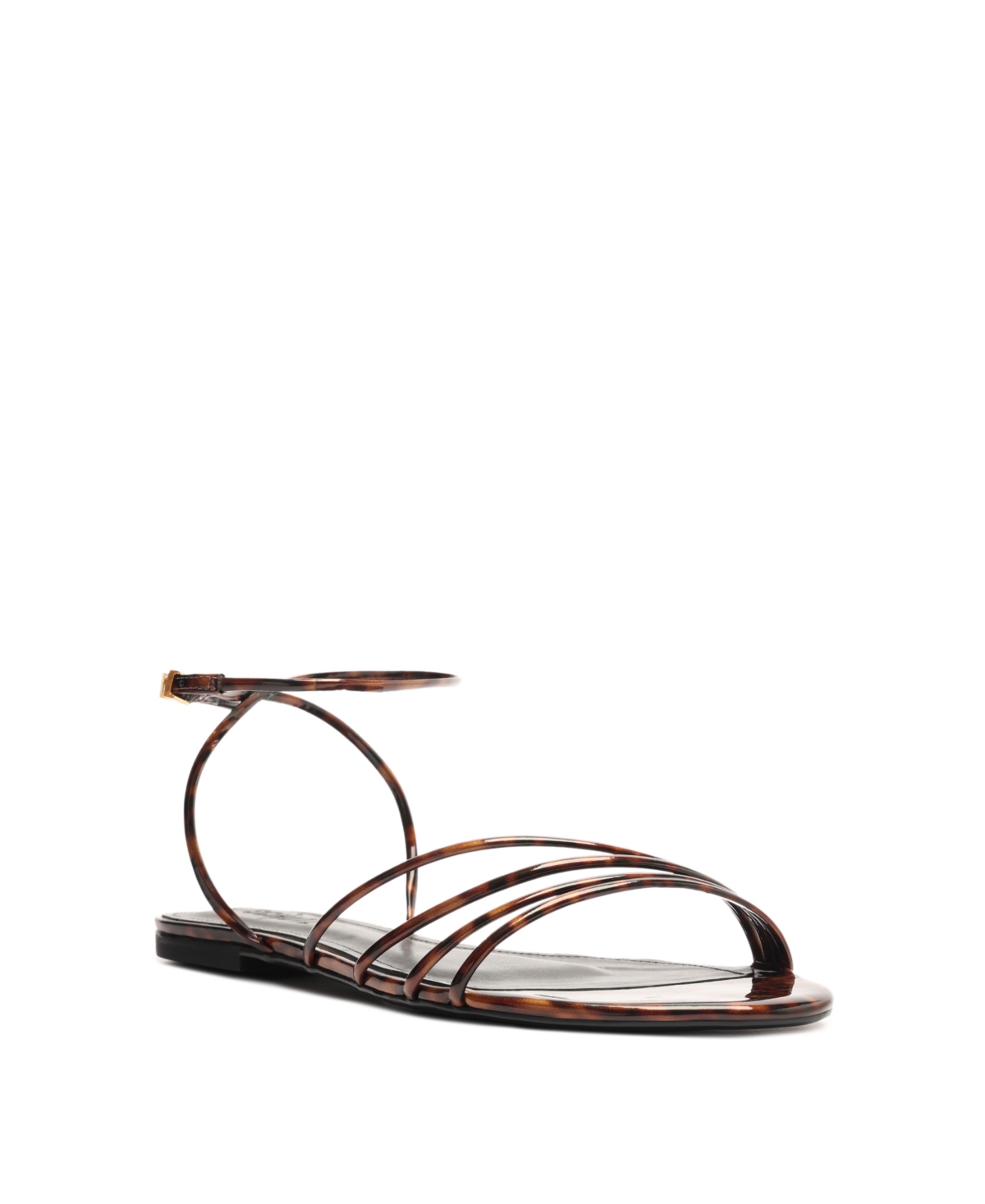 Shop Schutz Women's Inez3 Round Toe Flat Sandals In Animal Print