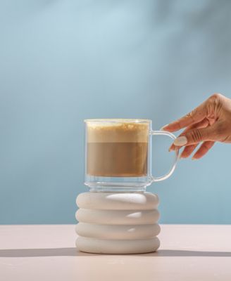 Haven Stackable Double Wall Glass Mugs, Set of 2