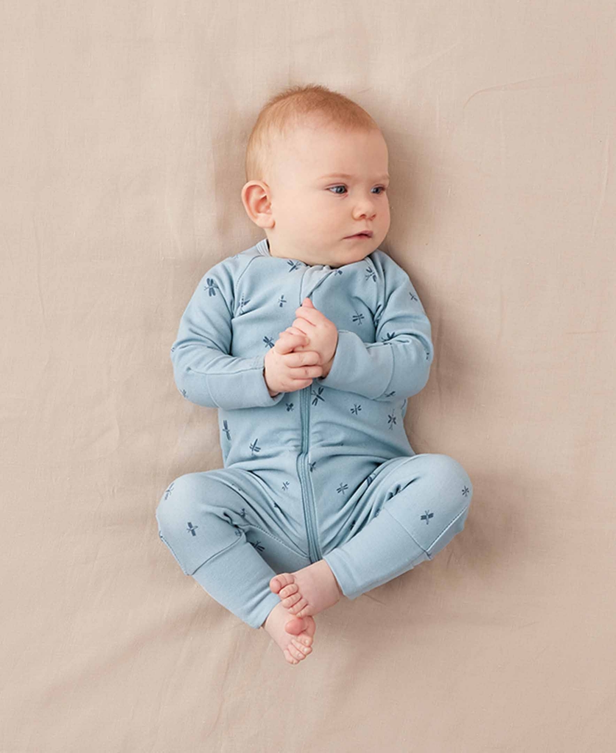 Shop Ergopouch Infant Baby Long Sleeve 1.0 Thermal Overall Grade Romper In Dragonflies