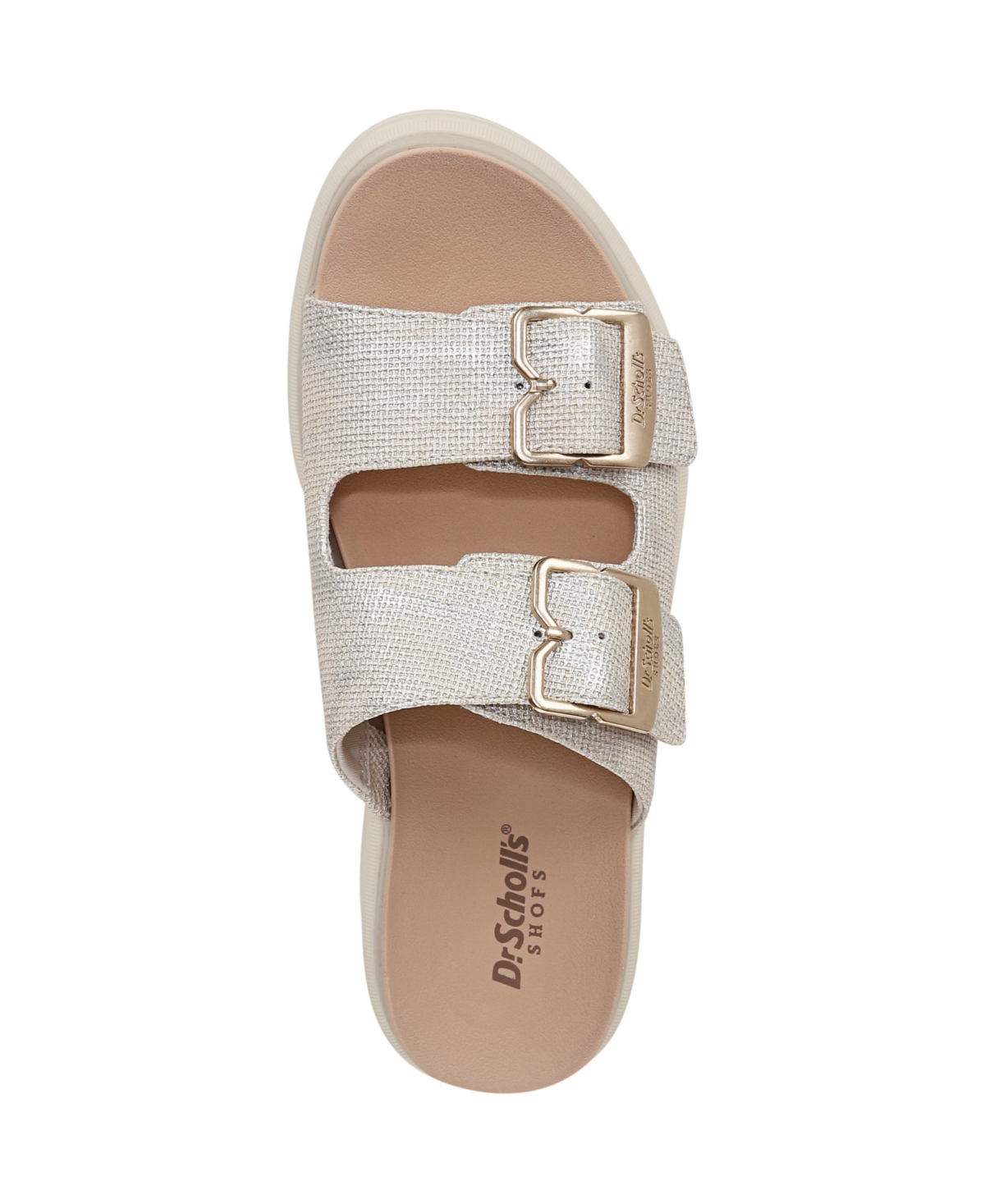 Shop Dr. Scholl's Women's Nice Day Max Og Slide Wedge Sandals In Off White Faux Leather