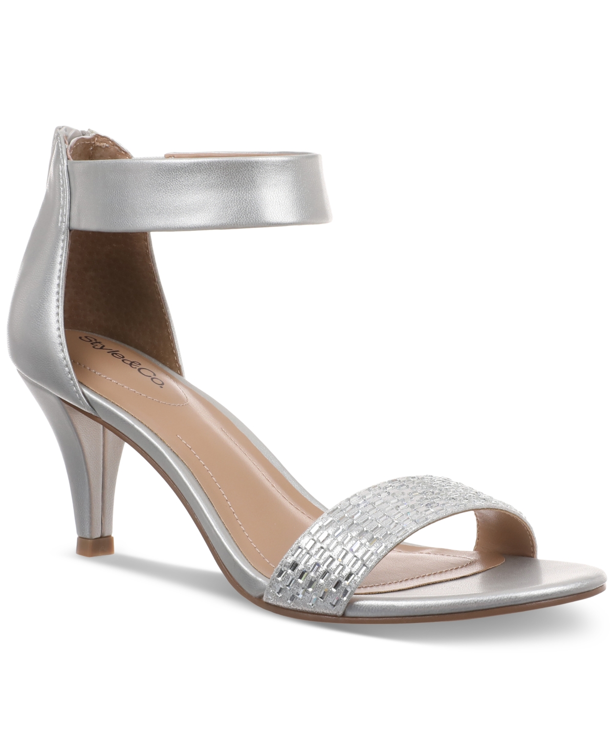 Shop Style & Co Women's Phillys Two-piece Evening Sandals, Created For Macy's