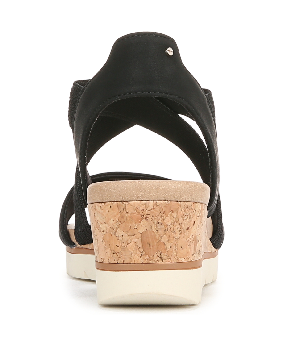 Shop Dr. Scholl's Women's Just Cute Strappy Wedge Sandals In Black Microfiber