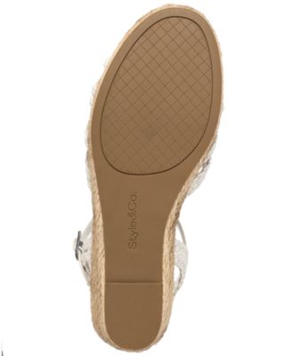 Vanaa Buckles Wedge Sandals, Exclusively at Macy's