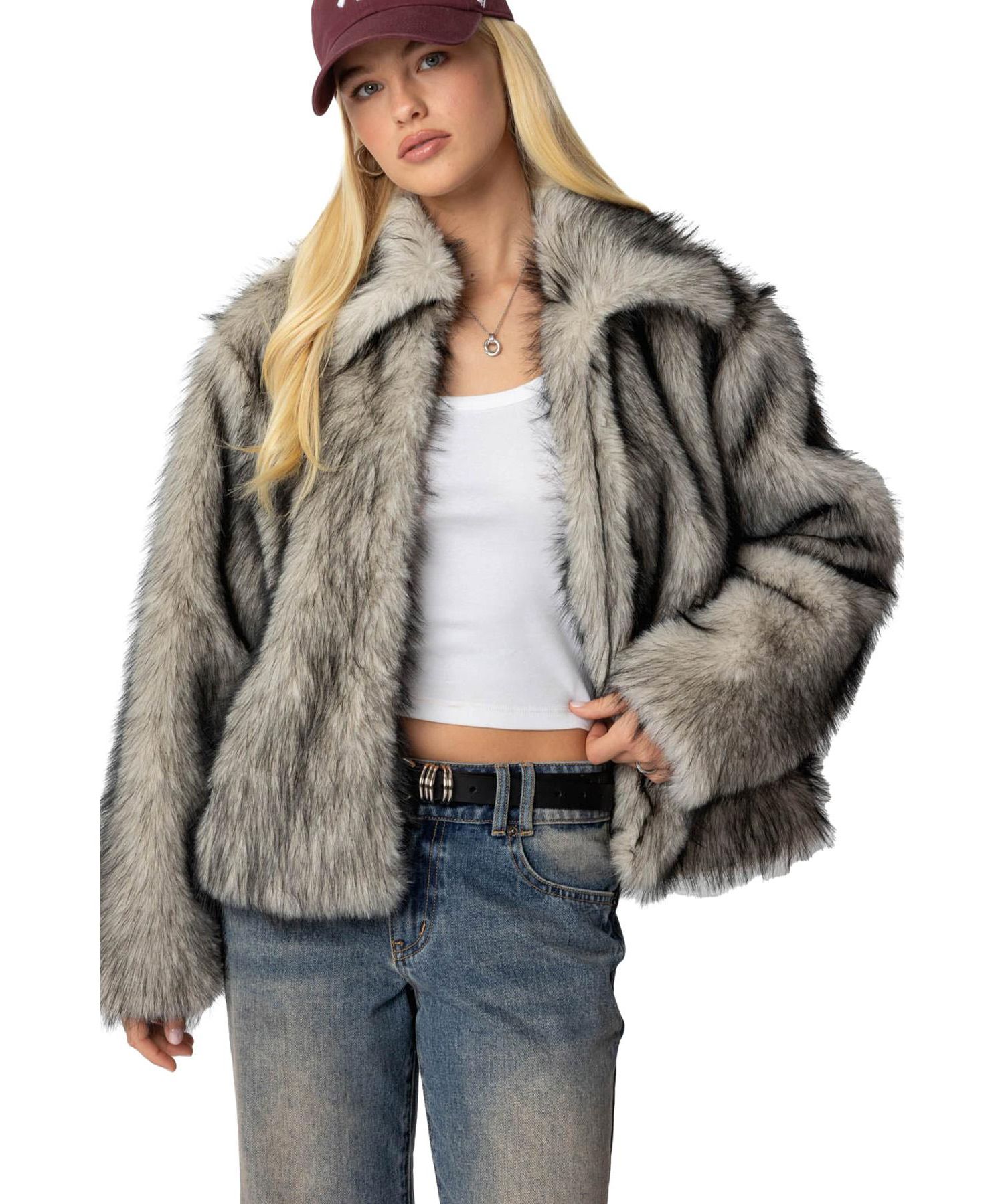 Women's Mob Wife Faux Fur Jacket
