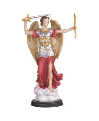 "2-PC Set" 12"H Archangel Michael Statue Saint Michael The Strongest Angel Holy Figurine Statue Ornament Home Room Office Decor and Perfect Ideas for Housewarming