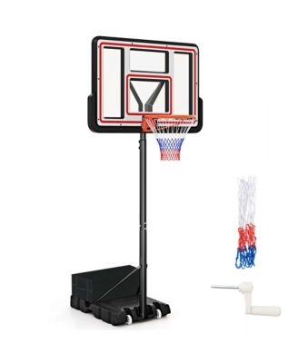 7.4-10 FT Basketball Hoop Outdoor System with 44 Inch Shatterproof PC Backboard