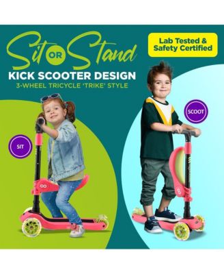 Infinity 3-Wheel Kids Scooter With LED Wheels & Comfort Seat - Leopard