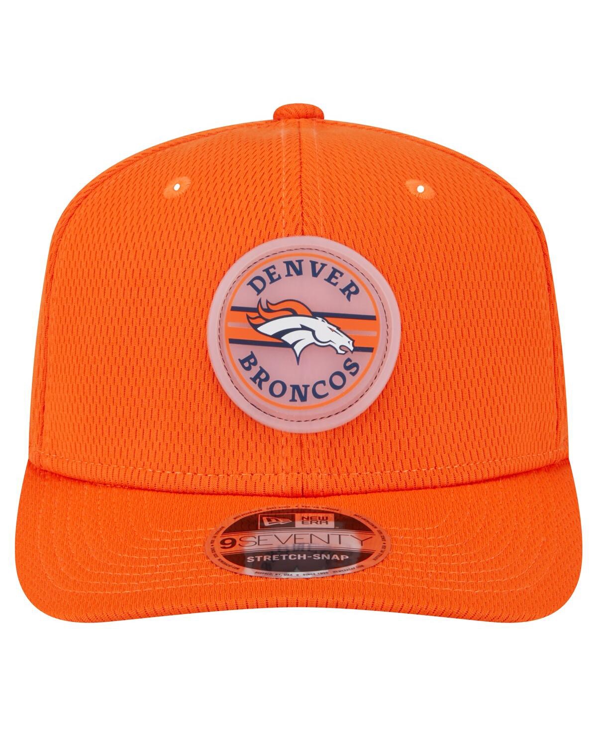 NEW ERA MEN'S ORANGE DENVER BRONCOS ADVENTURE PATCHED 9SEVENTY STRETCH-SNAP ADJUSTABLE HAT 