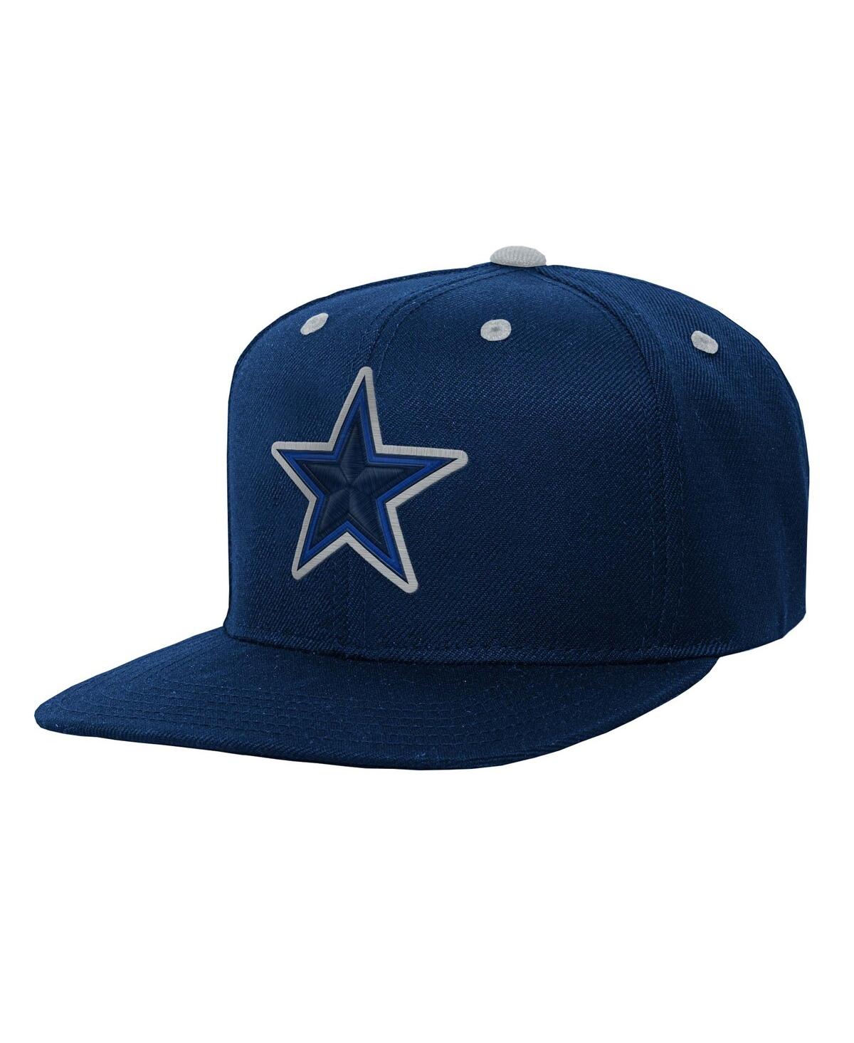 Outerstuff Big Boys And Girls Navy Dallas Cowboys Team Color Pop Snapback Hat In Navy