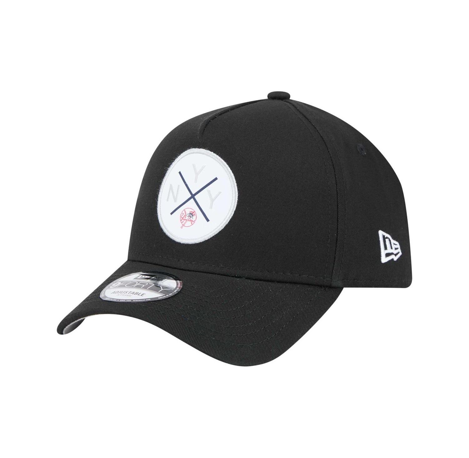 Men's Black New York Yankees 9FORTY A-Frame Adjustable Hat