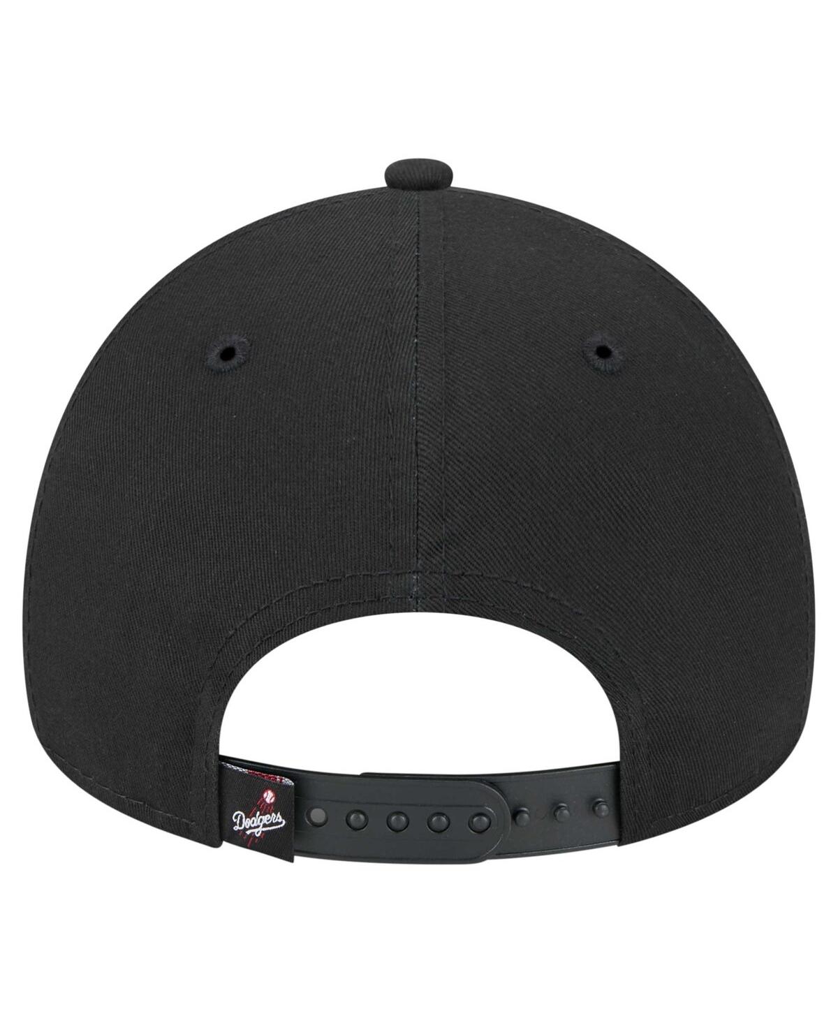 NEW ERA MEN'S BLACK LOS ANGELES DODGERS 9FORTY A-FRAME ADJUSTABLE HAT 