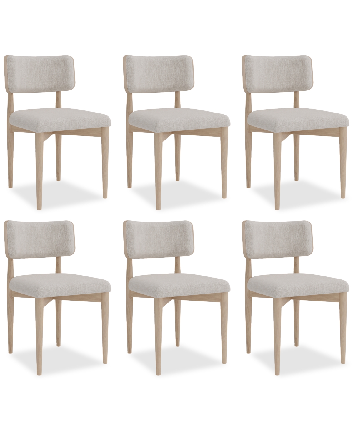 Macy's Lunare 6-pc. Curved Chair Set In No Color