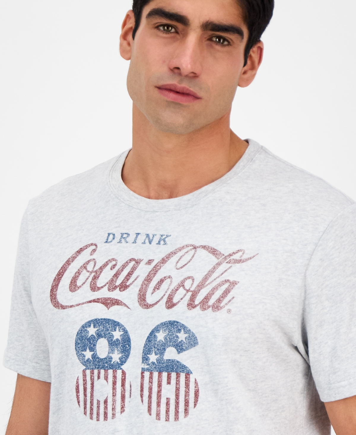Shop Sun + Stone Men's Coca-cola 86 Regular-fit Graphic T-shirt, Exclusively At Macy's In Heather Gray