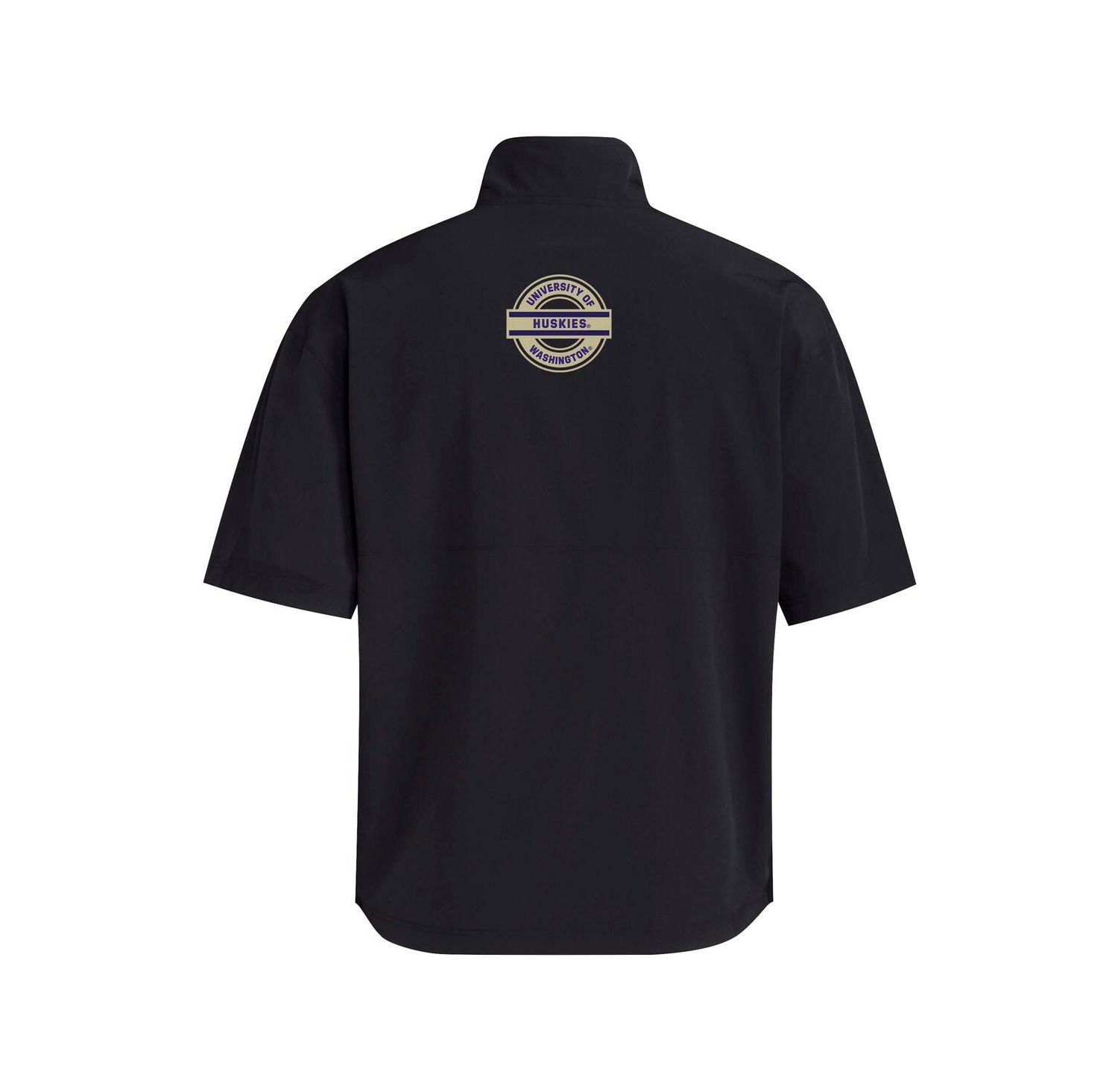 Men's Black Washington Huskies 2024 Half-Zip Short Sleeve Training Jacket