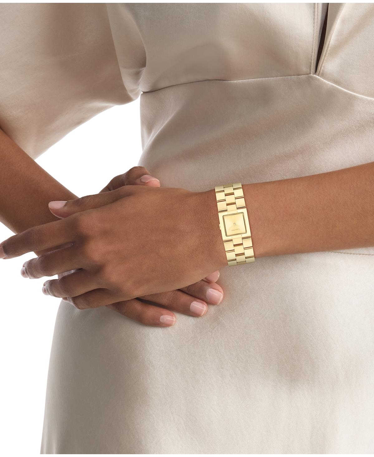 Calvin Klein Women's Ck Meridian Gold Tone Stainless Steel Bracelet Watch, 22mm In Gold Tone