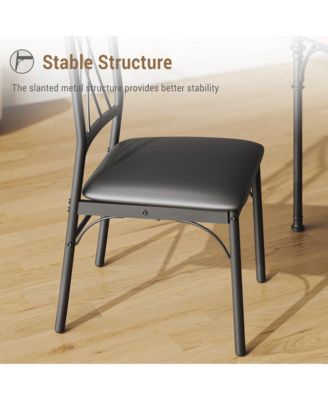 Dining Table Set for 4, Modern Kitchen Table and Chairs Set of 4,Designed to Comfortably Accommodate 4 to 6 People, Perfect for Small Spaces Like Apartments