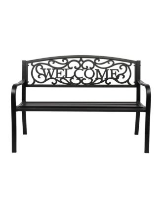 Outdoor Welcome Backrest for Comfortable Seating and Stylish Outdoor Decor-Black