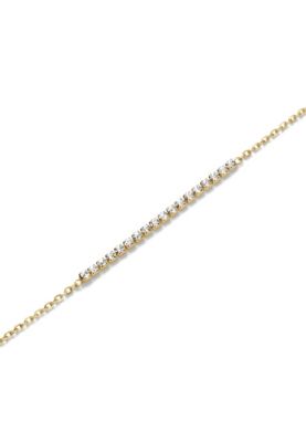 Tennis Bracelet In 14K Yellow Gold Plated Stainless Steel