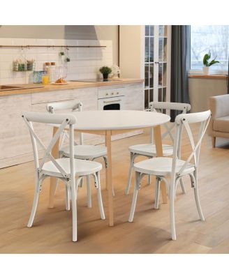 2 piece X- back Garden Plastic Folding Chair