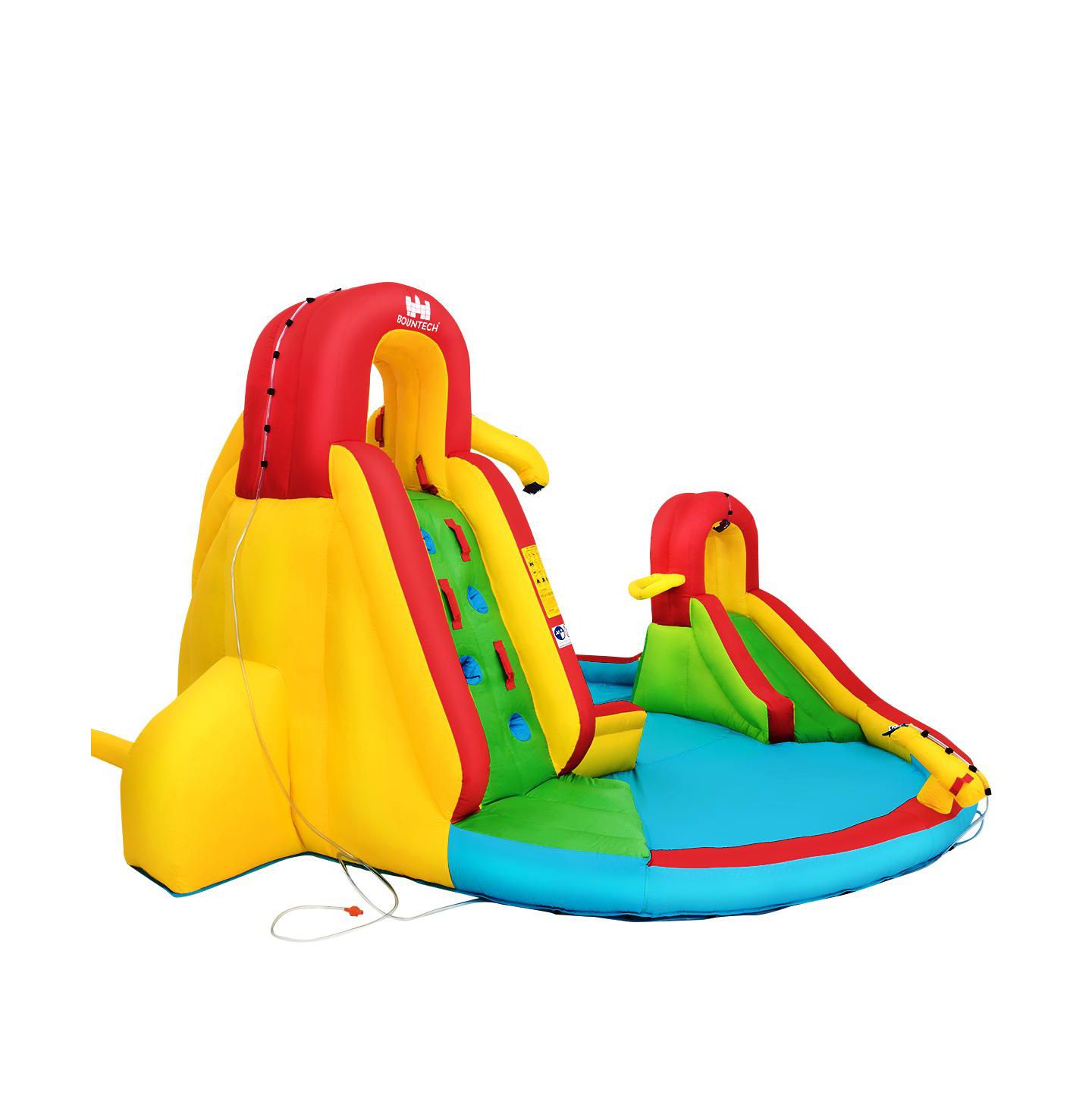 Детская игрушка Costway Inflatable Water Slide Park with Climbing Wall & Splash Pool, Ages 3-10, цвет: Синий — фото 2