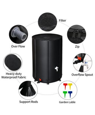 Folding Rain Barrel Water Collector for Eco-Friendly and Space-Saving Water Storage