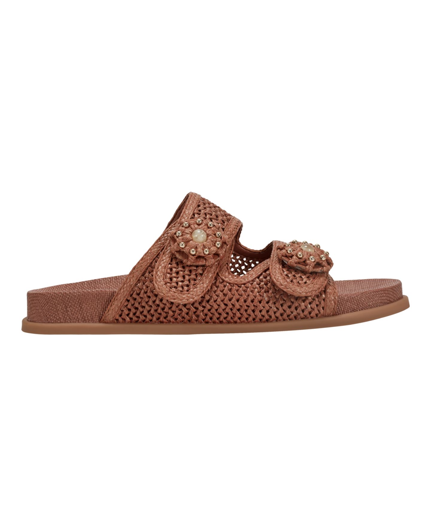 Женские сандалии Marc Fisher LTD Valena Woven Double Strap Flat, цвет: Коричневый — фото 2