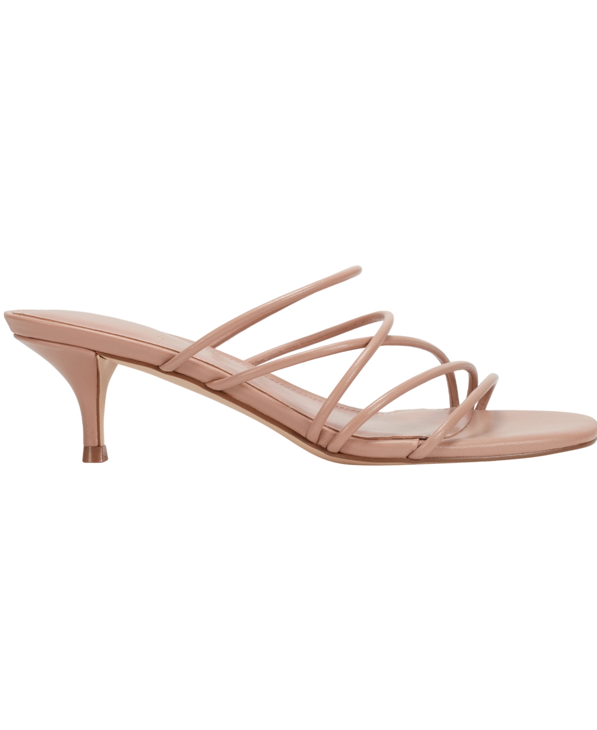 Marc Fisher Ltd Women's Banna Strappy Kitten Heel Sandals In Light Natural Leather