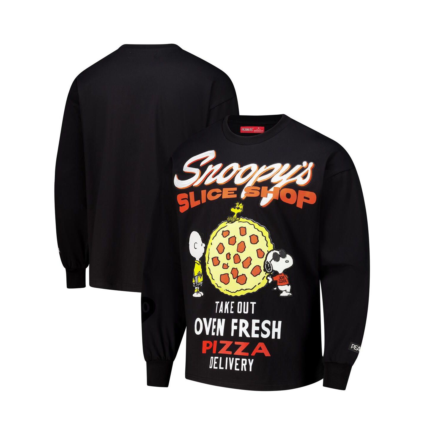 Мужская футболка Freeze Max Black Peanuts Drop Shoulder Long Sleeve — фото 1