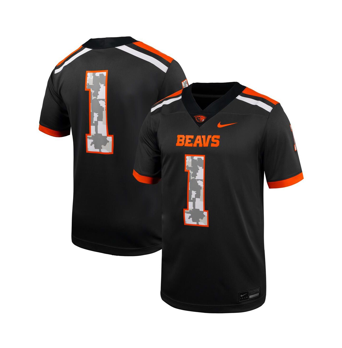 Мужской топ Nike 1 Anthracite Oregon State Beavers Untouchable Replica Football Jersey — фото 1