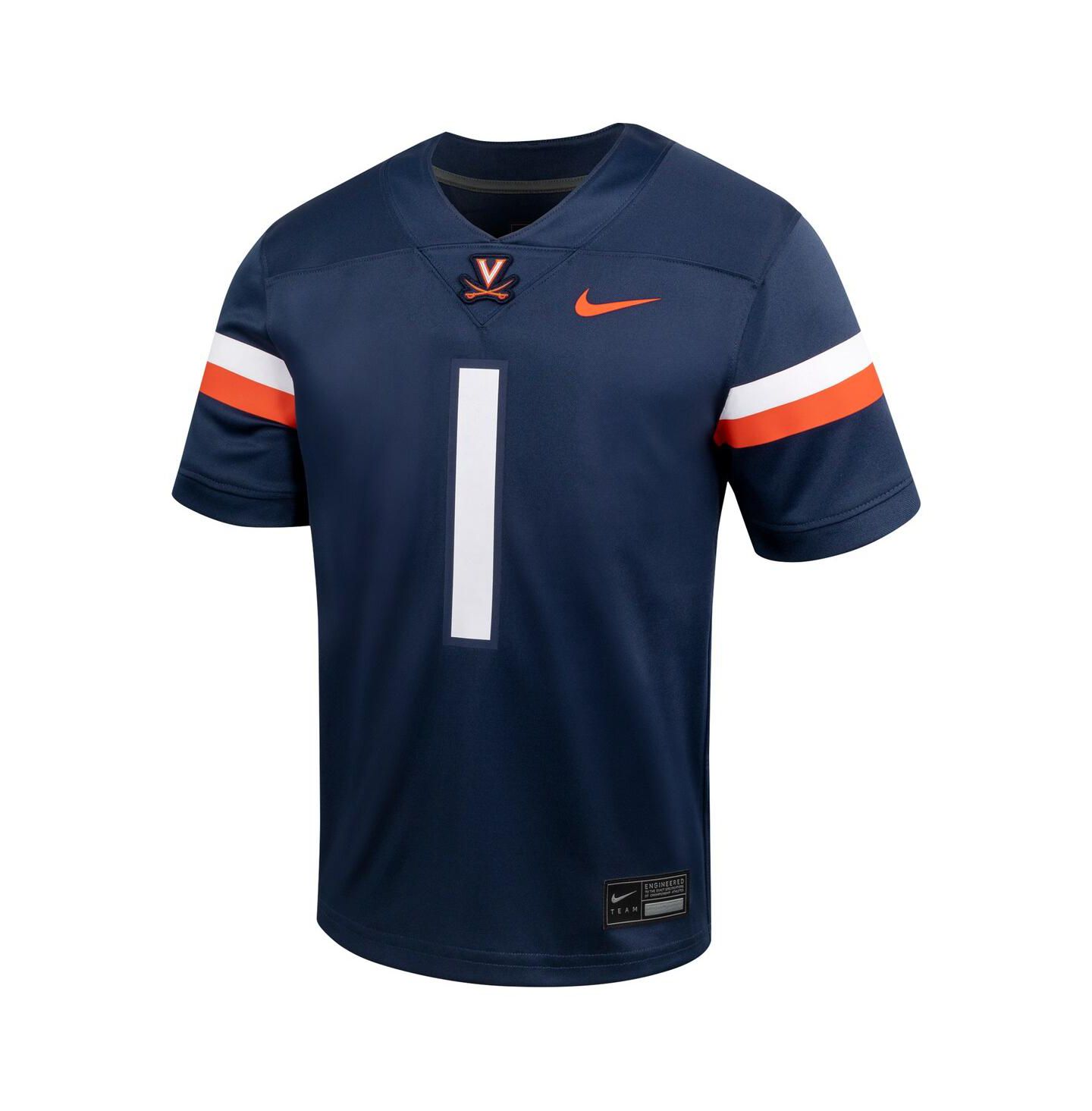 Детский топ Nike 1 Navy Virginia Cavaliers Untouchable Football Jersey — фото 3