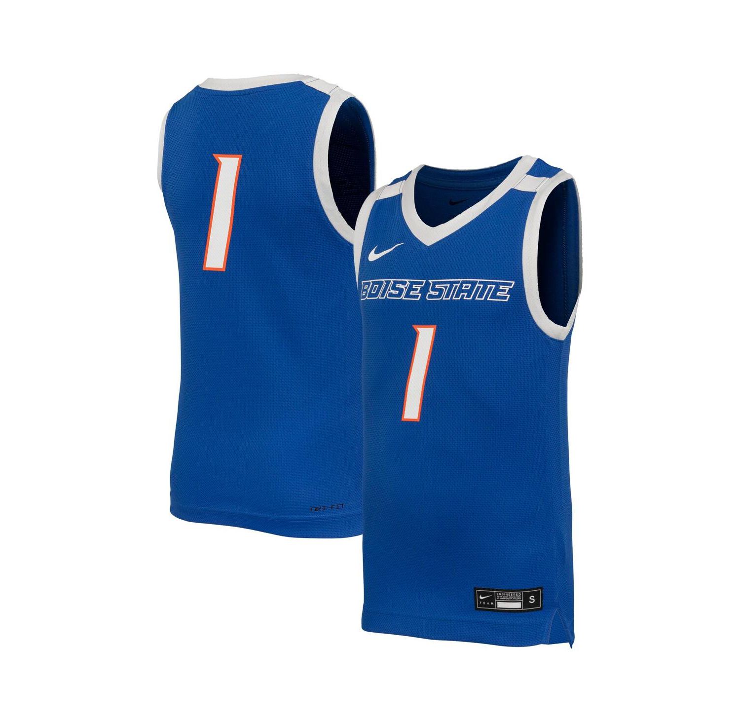 Big Boys and Girls 1 Royal Boise State Broncos Replica Basketball Jersey