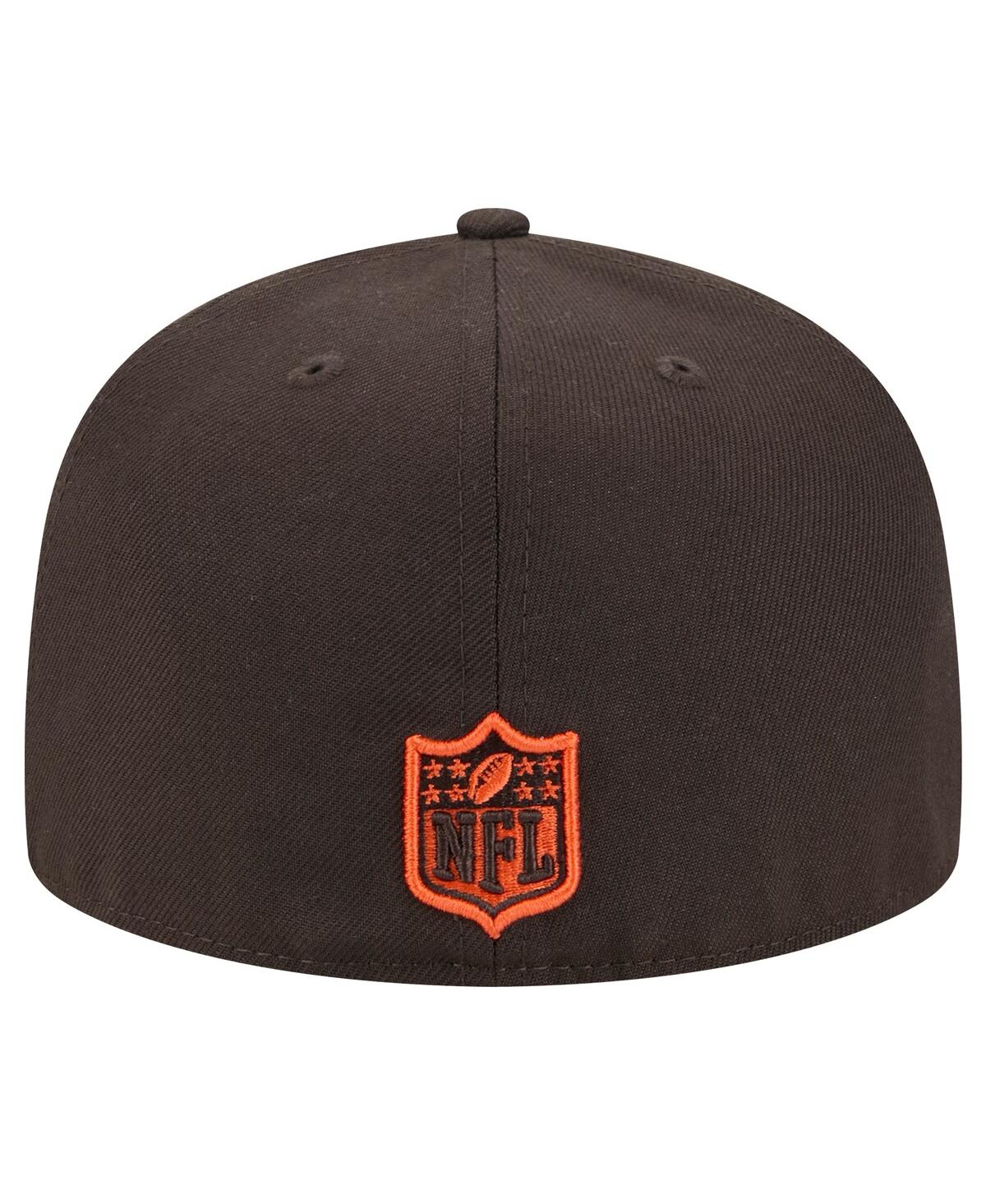 New Era Men's Brown Cleveland Browns Main 59fifty Fitted Hat In Brown