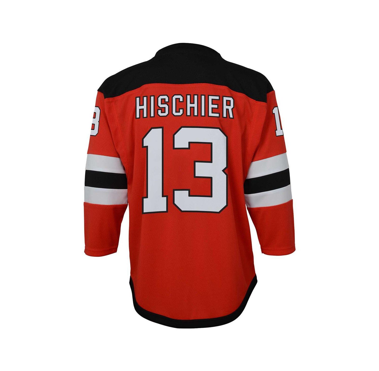 Big Boys and Girls Nico Hischier Red New Jersey Devils Captain Patch Home Replica Player Jersey