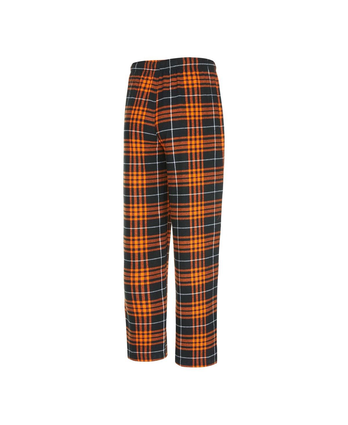 Concepts Sport Men's Black/orange Cincinnati Bengals Vector T-shirt Flannel Pants Sleep Set In Black,orange